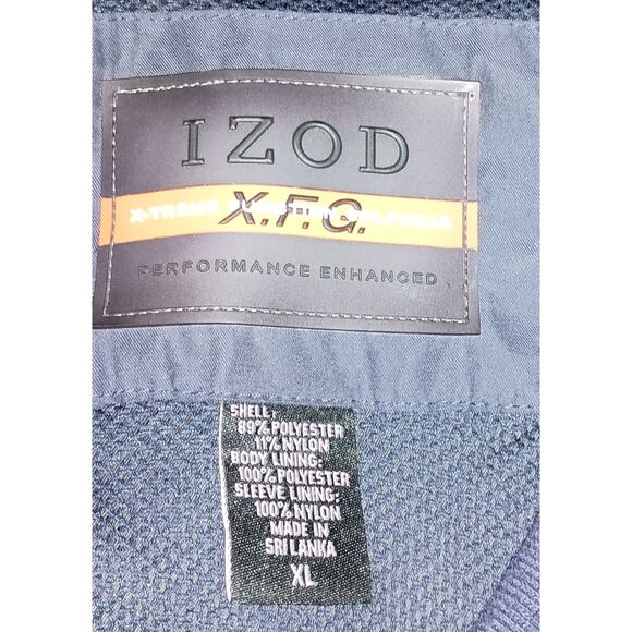 IZOD XFG Performance Enhanced, Navy V-Neck Pullover Windbreaker, Men Size XL - Picture 5 of 5